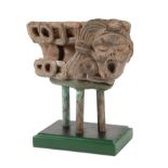 Pre-Columbian Pottery Figural Fragment , before 1200 A.D., Comalapa, Chimaltenango, Guatemala,