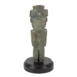 Pre-Columbian Carved Greenstone Standing Figure , 100 B.C. - 400 A.D., Teotihuacan, Mexico, h. 8 1/4