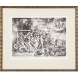 John McCrady (American/Mississippi, 1911-1968), "Carnival in New Orleans", 1941, lithograph on