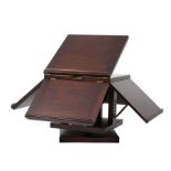Monticello Mahogany Revolving Tabletop Bookstand , with 5 adjustable book supports, closed h. 12 3/4