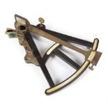 American Brass and Ebony Octant , c. 1820, marked "Browning maker Boston",nameplate and degree