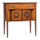 Federal Inlaid Mahogany, Cherrywood and Tiger Maple Server , late 18th/early 19th c., probably New