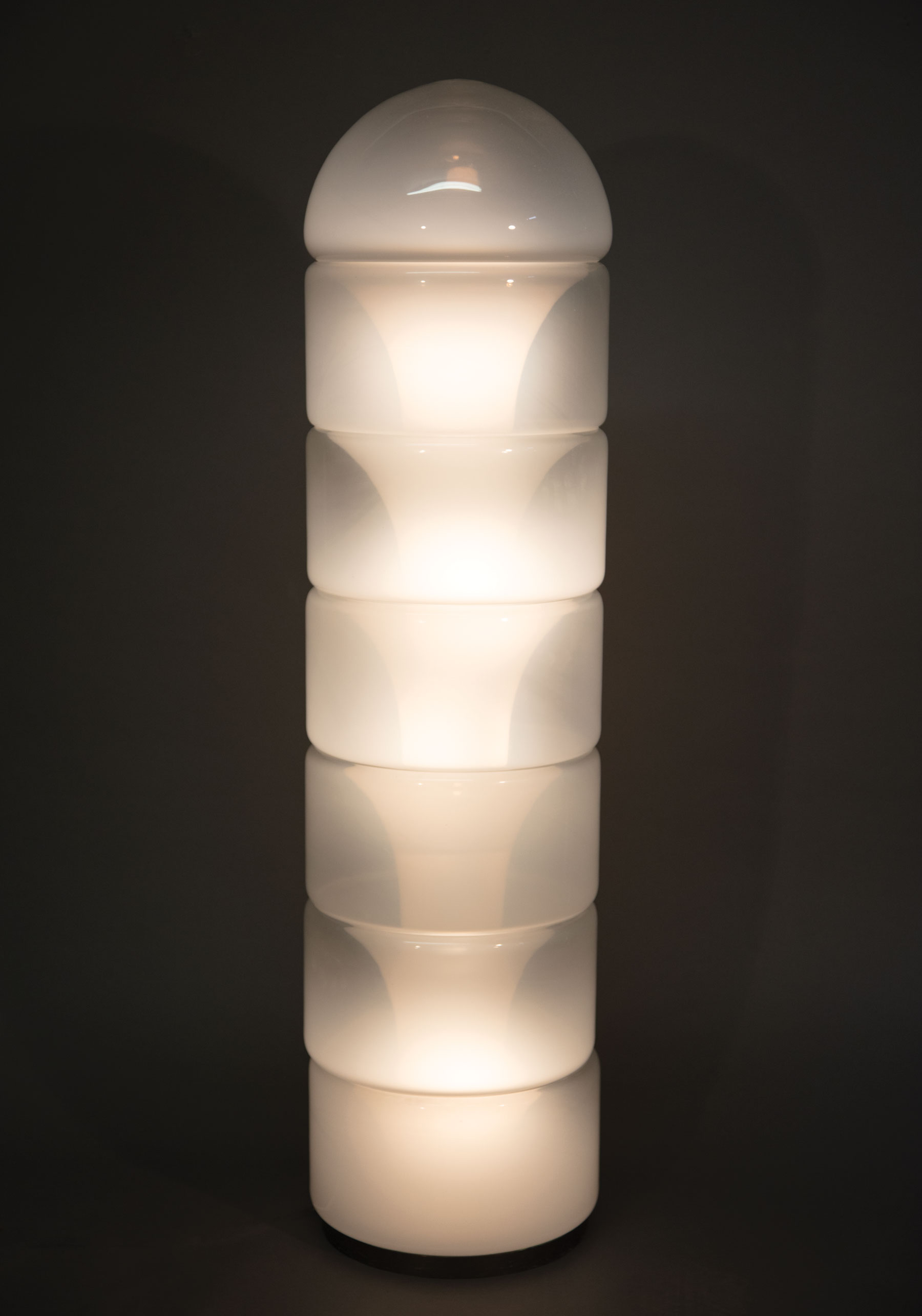 Carlo Nason (b. 1935) for Mazzega Model "LT316" Glass Floor Lamp , c. 1969, Italy, with seven
