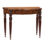 Federal Carved Mahogany Card Table , early 19th c., Salem, Massachusetts, carving attr. to Samuel