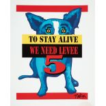 George Rodrigue (American/Louisiana, 1944-2013), "To Stay Alive We Need Levee 5", 2006,