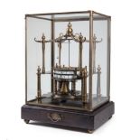 Decorative "Flying Ball" Clock , modern reproduction of the French mechanical clock, glass case,