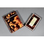 Two Tortoiseshell Calling Card Cases , late 19th c., l. 4 1/8 in. and 3 1/2 in