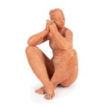 Enrique Alferez (Mexican/New Orleans, 1901-1999), "Seated Figure", terracotta, unsigned, h. 15 3/4