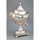 Fine Scottish George III Sterling Silver Hot Water Urn , W.& P. Cunningham, Edinburgh, 1792-93,