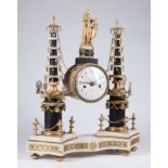 Fine Louis XVI Gilt and Patinated Bronze Mantel Clock , late 18th c., dial marked "Giraud a