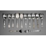 Group of American Victorian Sterling Silver Serving Pieces , various makers and patterns, incl. 2