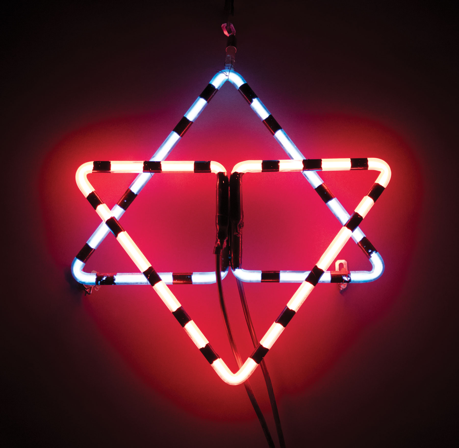 Keith Sonnier (American/Louisiana, 1941-2020), "Star of David", neon and transformer, unsigned, 12
