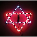 Keith Sonnier (American/Louisiana, 1941-2020), "Star of David", neon and transformer, unsigned, 12