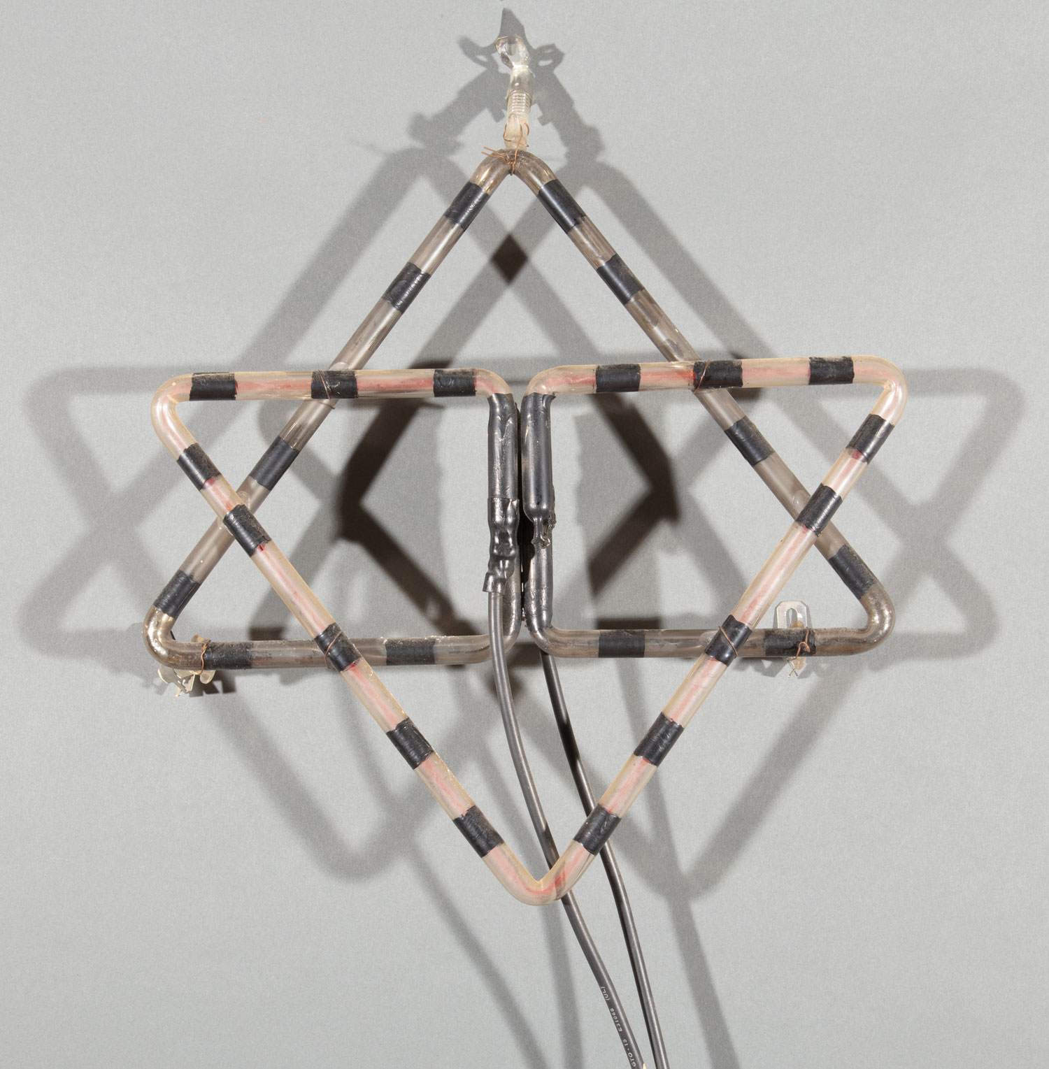Keith Sonnier (American/Louisiana, 1941-2020), "Star of David", neon and transformer, unsigned, 12 - Image 3 of 3