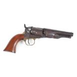 Colt Model 1849 Pocket Revolver , c. 1852, .31 cal., five-shot cylinder, rounded trigger guard