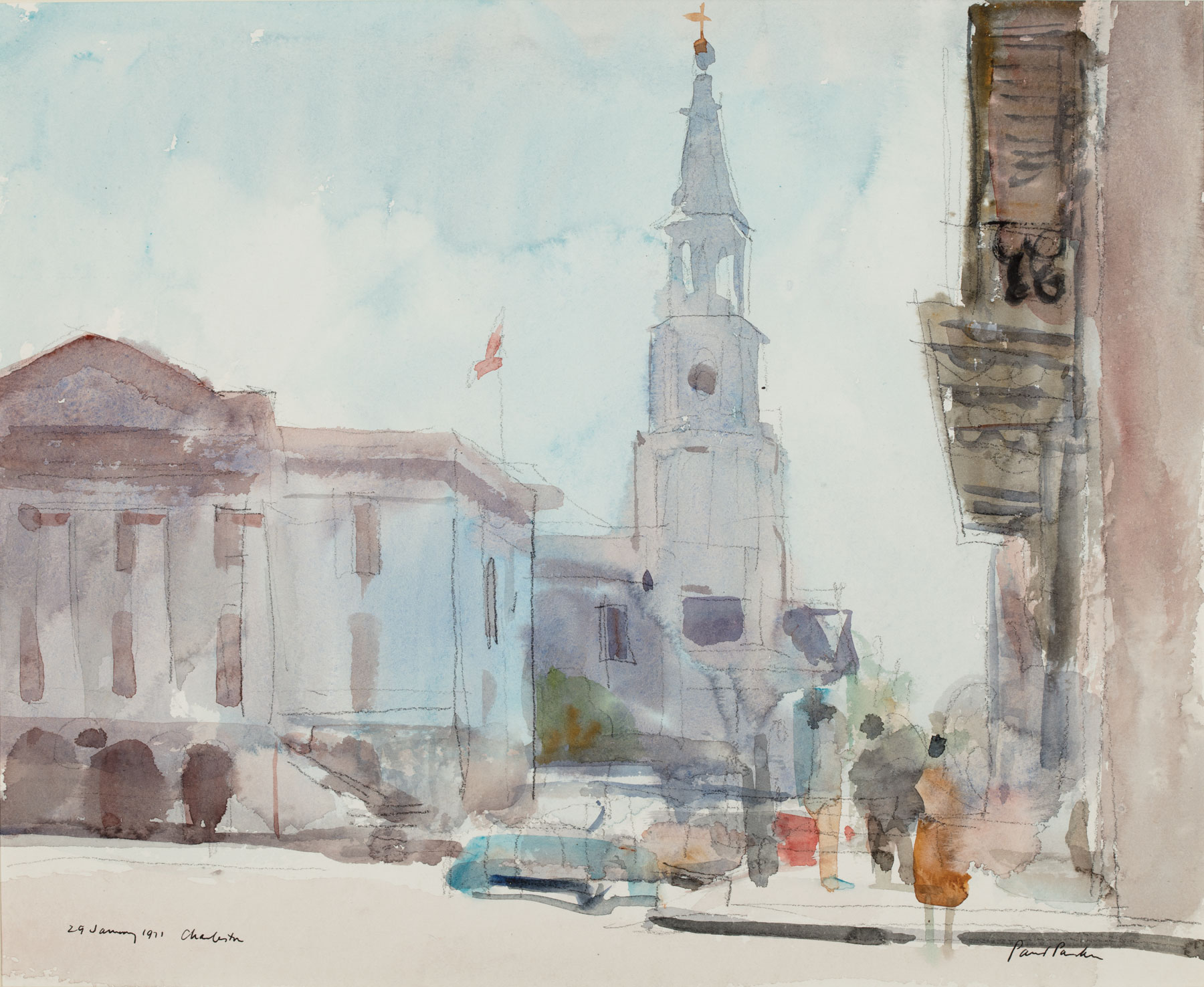 Paul Parker (American/Illinois, 1905-1987), "Back Alley, Charleston", "St. Michael's from Queen - Image 5 of 7