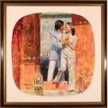 James Avati (American/New York, 1912-2005), "Oriental Romance", oil on masonite, signed lower