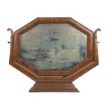 American Late Classical Mahogany Dresser Mirror , mid-19th c., tilting octagonal bolection surround,
