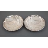 Pair of American Sterling Silver Coquille-Shaped Dishes , Fred M. Hirsch Co., act. 1920-1945, ball