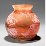 Lorraine Art Glass Vase , early 20th c., marked "Lorraine Made in France", h. 8 in., dia. 7 3/4 in