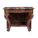 American Late Classical Carved Mahogany Pier Table . c. 1840, stamped "J.W. & C. Southack/ 196