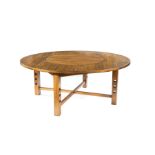American Studio Oak Dining Table , designed by Peter McCarthy, Long Beach, MS, with inset rotating