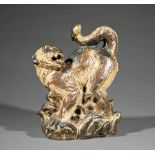 Knud Kyhn (1880-1969) for Royal Copenhagen Stoneware Figure of a Monkey , KK and 1951 above triple