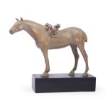 Arthur Kern (American/Louisiana, b. 1931), "Mardi Gras Horse", polyester resin, signed on underside,