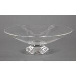 Steuben Glass Footed Bowl , marked, h. 4 1/2 in., dia. 12 1/2 in