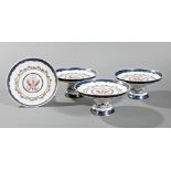 Four American Polychrome and Gilt Porcelain Compotes , decorated with Great Seal of the United