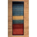 Kashkuli Runner , signed, color bands, 2 ft. 8 in. x 8 ft