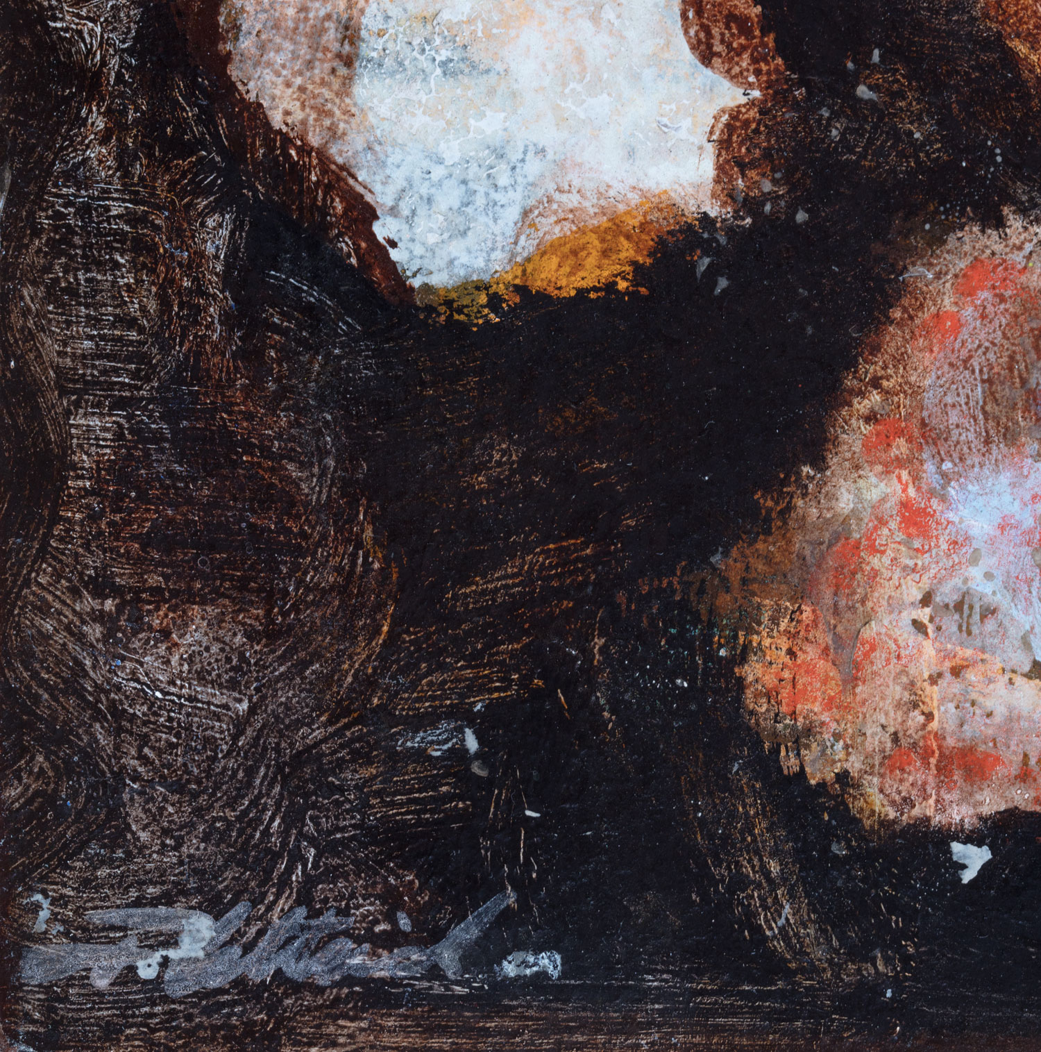 Leonard Flettrich (American/New Orleans, 1916-1970), "Untitled (Flambeau)", oil and mixed media on - Image 3 of 3