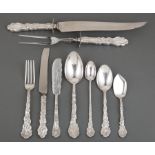Gorham "Versailles" Pattern Sterling Silver Partial Flatware Service , pat. 1888, incl. 5 forks (