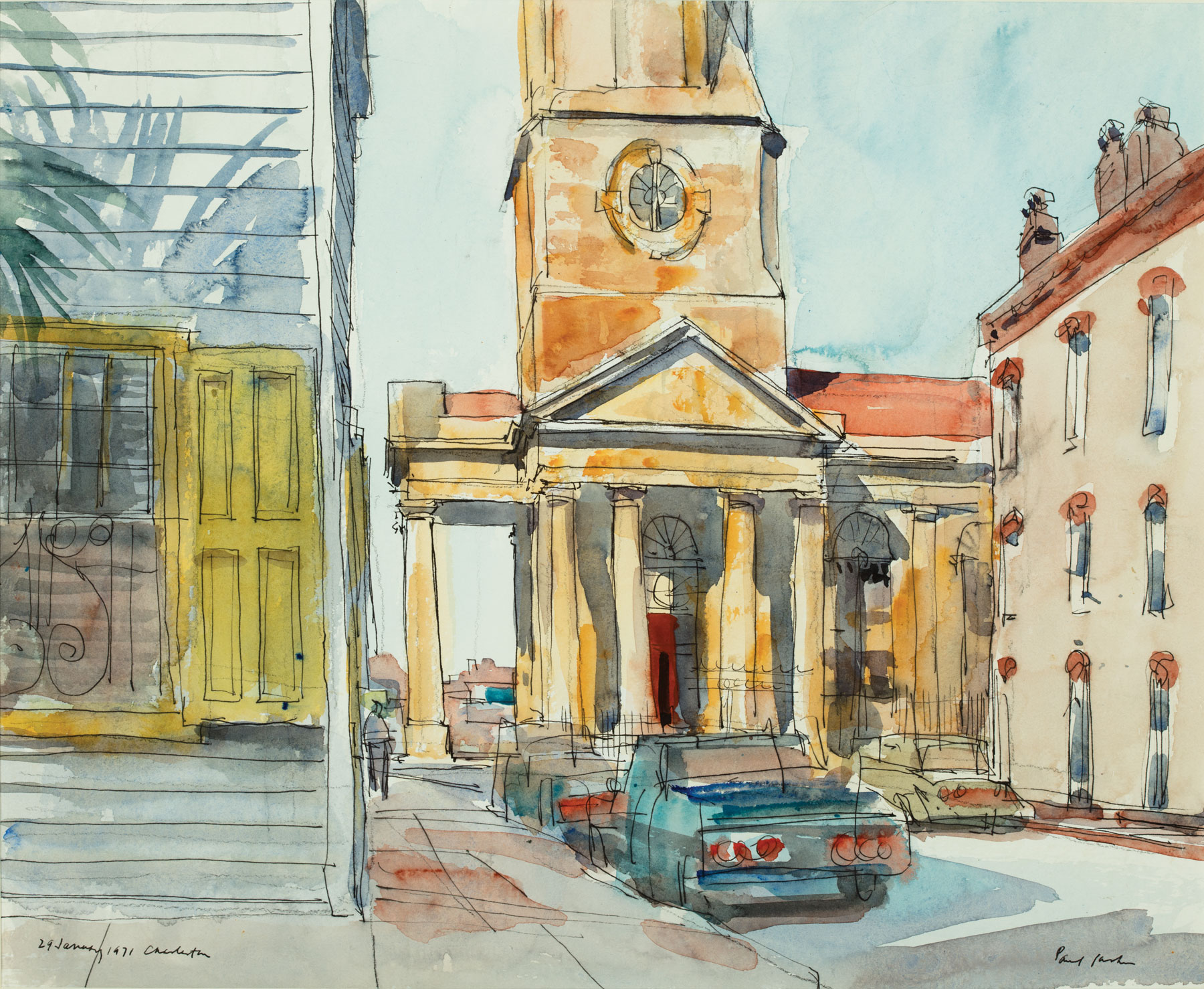 Paul Parker (American/Illinois, 1905-1987), "Back Alley, Charleston", "St. Michael's from Queen - Image 7 of 7