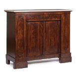 American Classical Mahogany Server , early-to-mid 19th c., possibly Philadelphia, molded marble top,