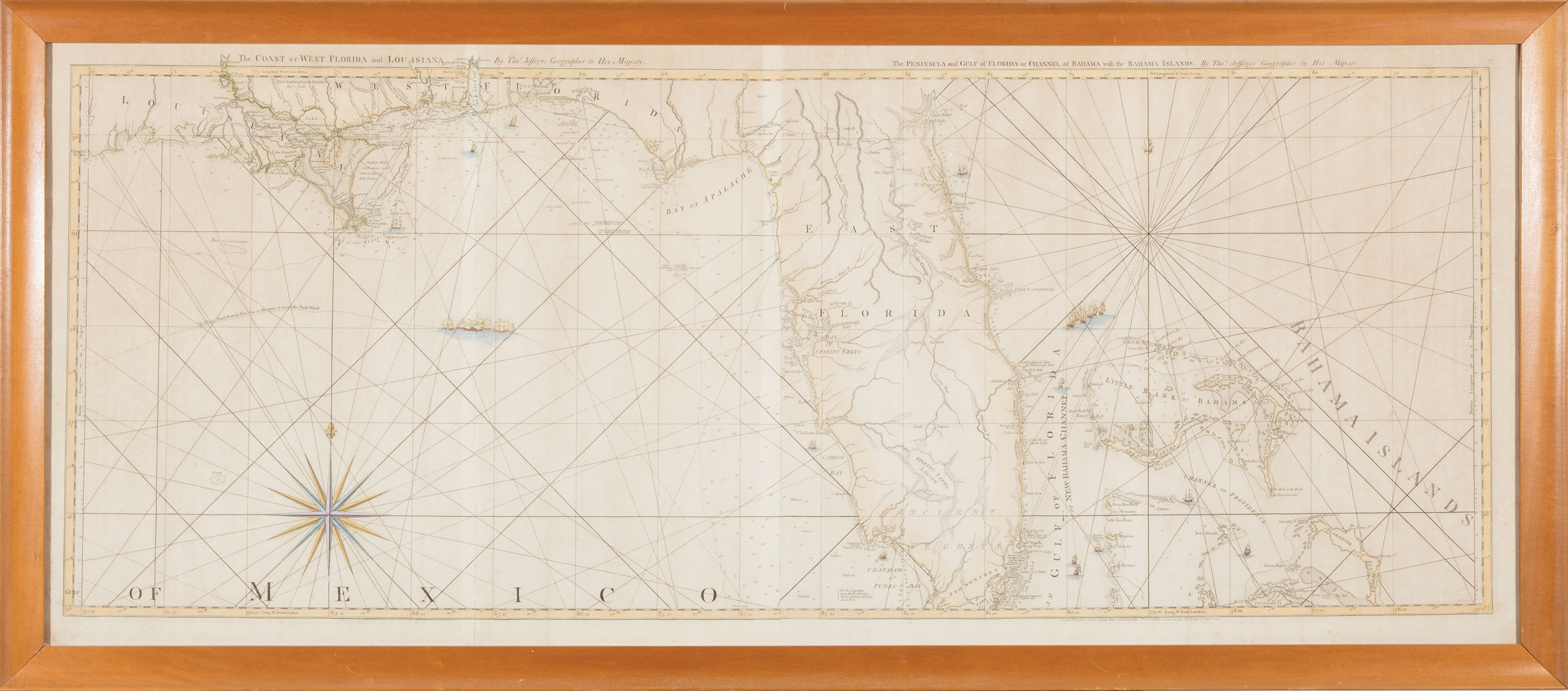 Thomas Jefferys (English, 1719-1717), "The Coast of West Florida and Louisiana/ The Peninsula and