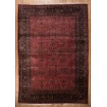 Persian Carpet , red ground, foliate design, 10 ft. 5 in. x 14 ft. 7 in