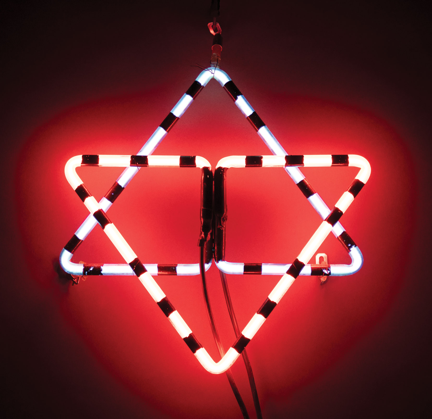 Keith Sonnier (American/Louisiana, 1941-2020), "Star of David", neon and transformer, unsigned, 12 - Image 2 of 3