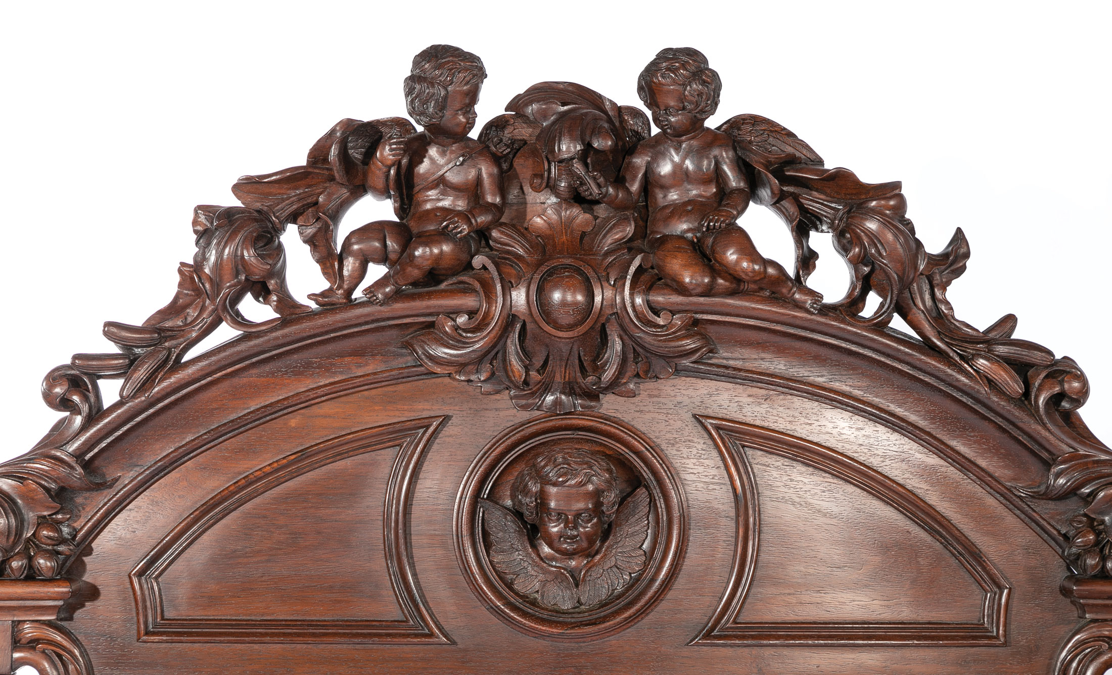 Very Fine American Carved Rosewood Bedroom Suite , mid-19th c., labeled A. (Alexander) Roux, incl. - Image 19 of 20