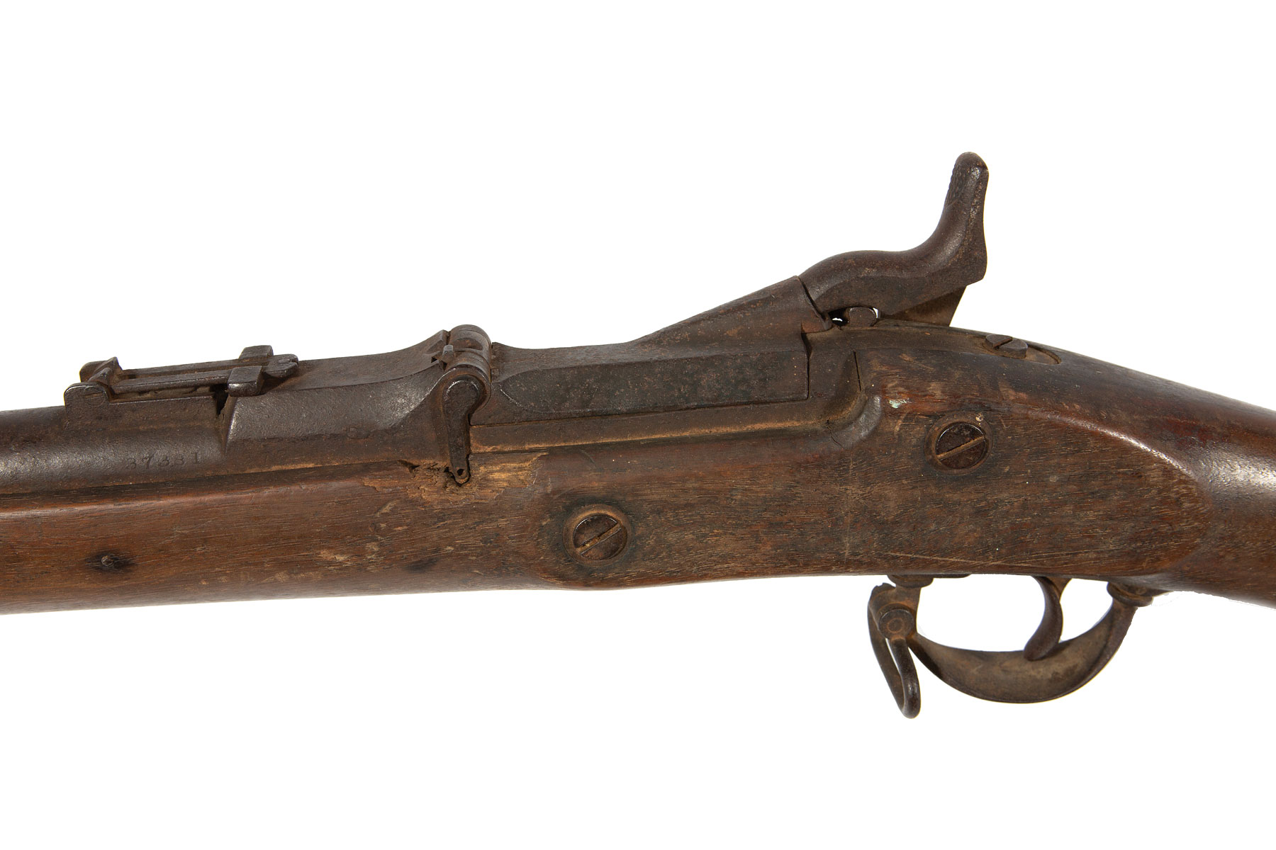 U.S. Springfield “Trapdoor” Percussion Rifle with Bayonet and Antique Sword - Image 6 of 6
