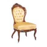 American Rococo Carved Rosewood Side Chair , attr. to John Henry Belter, New York, in the pattern