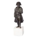 Grand Tour Bronze of Napoleon , 19th c., marble base, h. 13 in., w. 3 1/2 in., d. 3 1/2 in