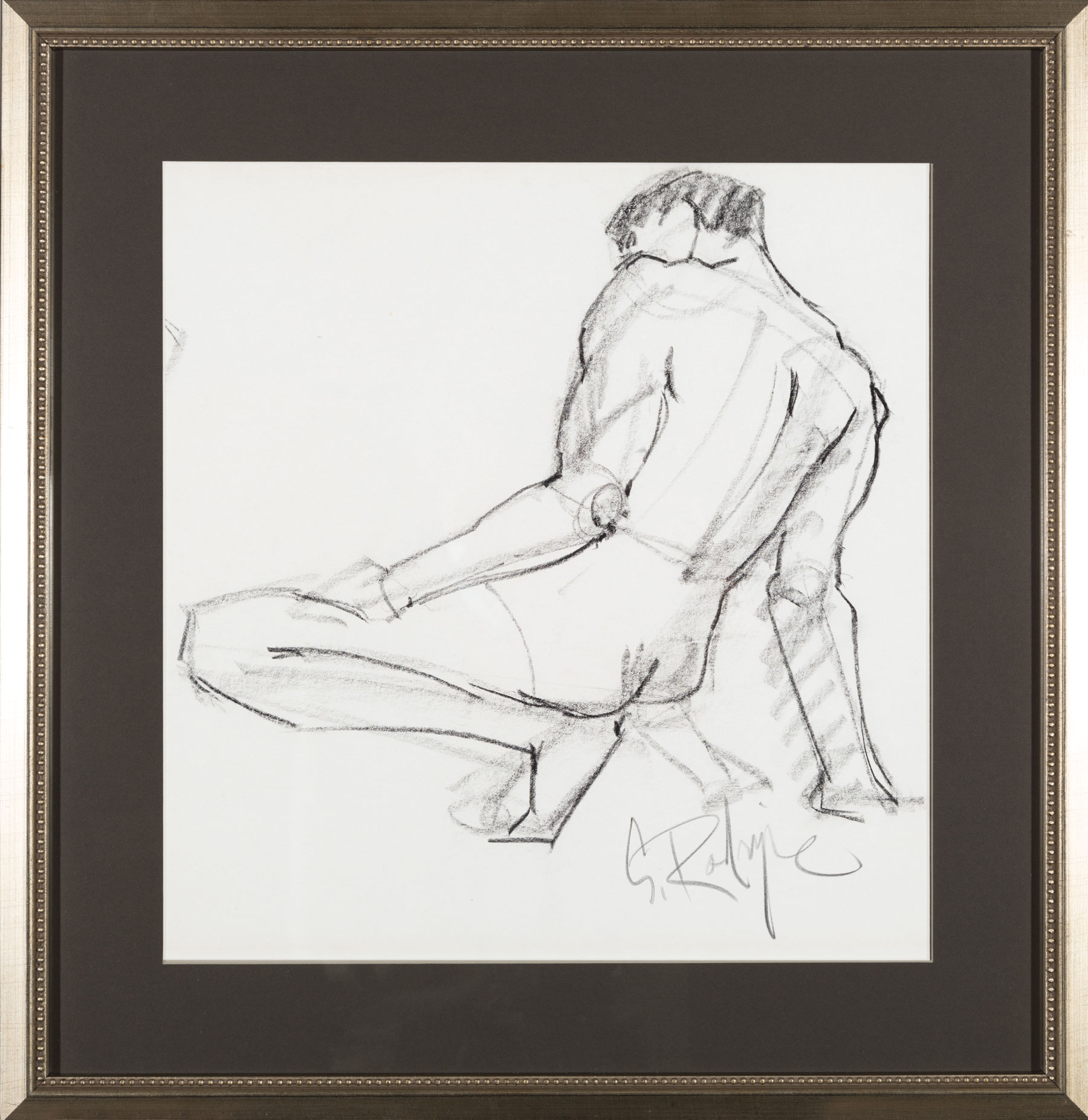 George Rodrigue (American/Louisiana, 1944-2013) , "Female Figure Study" and "Male Figure Study", 2