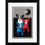 George Rodrigue (American/Louisiana, 1944-2013) , "Three's a Crowd", 1996, silkscreen, signed