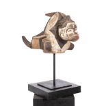 African Carved Iroko Wood "Ogbodo Enyi" or Spirit Elephant Mask , early 20th c., Igbo/Izzi