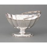 George III Sterling Silver Sugar Basket , Robert Hennell, London, 1792, mark reg. 1772, fluted