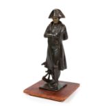 Bronze Figure of Napoleon , h. 9 1/4 in., w. 3 1/4 in., d. 2 1/2 in., composite base, overall h. 9