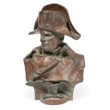 French Patinated Bronze Bust of Napoleon , after Renzo Colombo, signature and "Paris" inscribed on