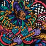 Keith Eccles (American/New Orleans, 20th c.) , "Jester Royale", acrylic on gallery-wrapped canvas,