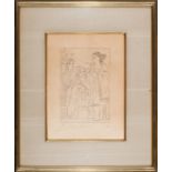 Pablo Picasso (Spanish, 1881-1973) , "Serment des Femmes (Block 267)", 1934, etching, pencil-